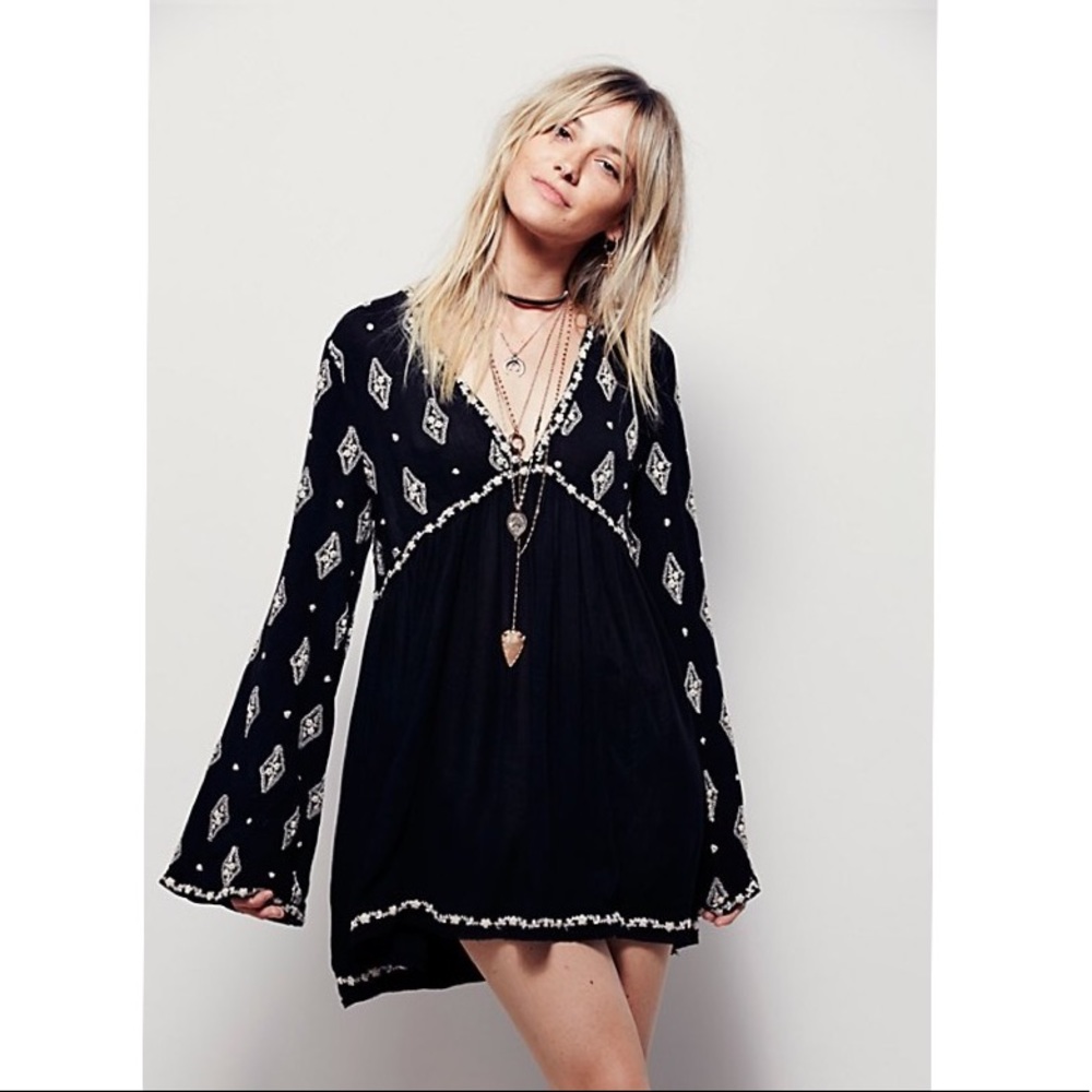 Free People Diamond Embroidered Dress